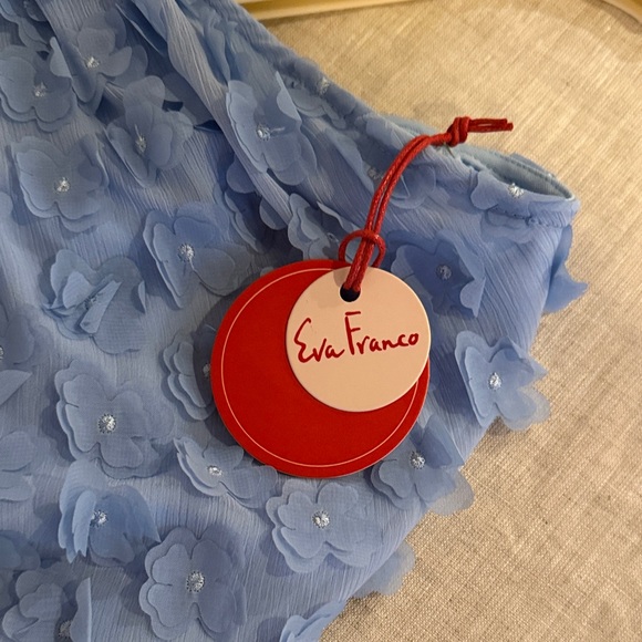 Eva Franco Halter Swing Mini Dress - Light Blue Petal - Picture 12 of 12